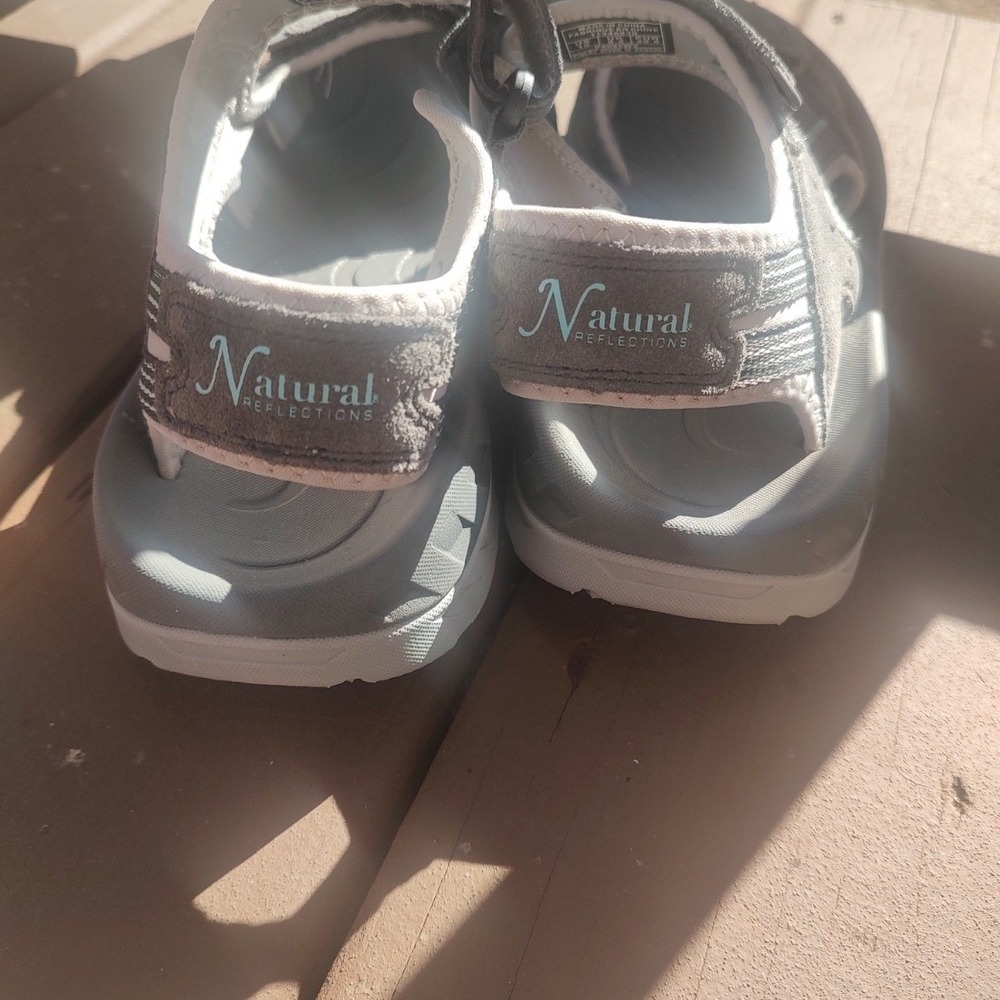 Natural Reflections Finley River III Sandals‎ Men's Size 10 Gray Comfort Sport